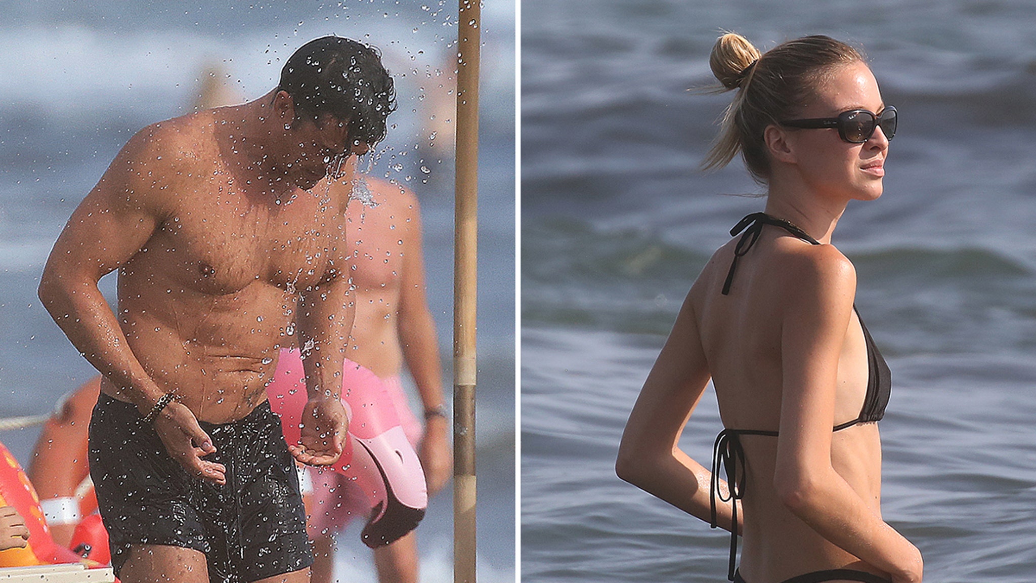 Orlando Bloom and Luisa Laemmel hit the beach in Italy
