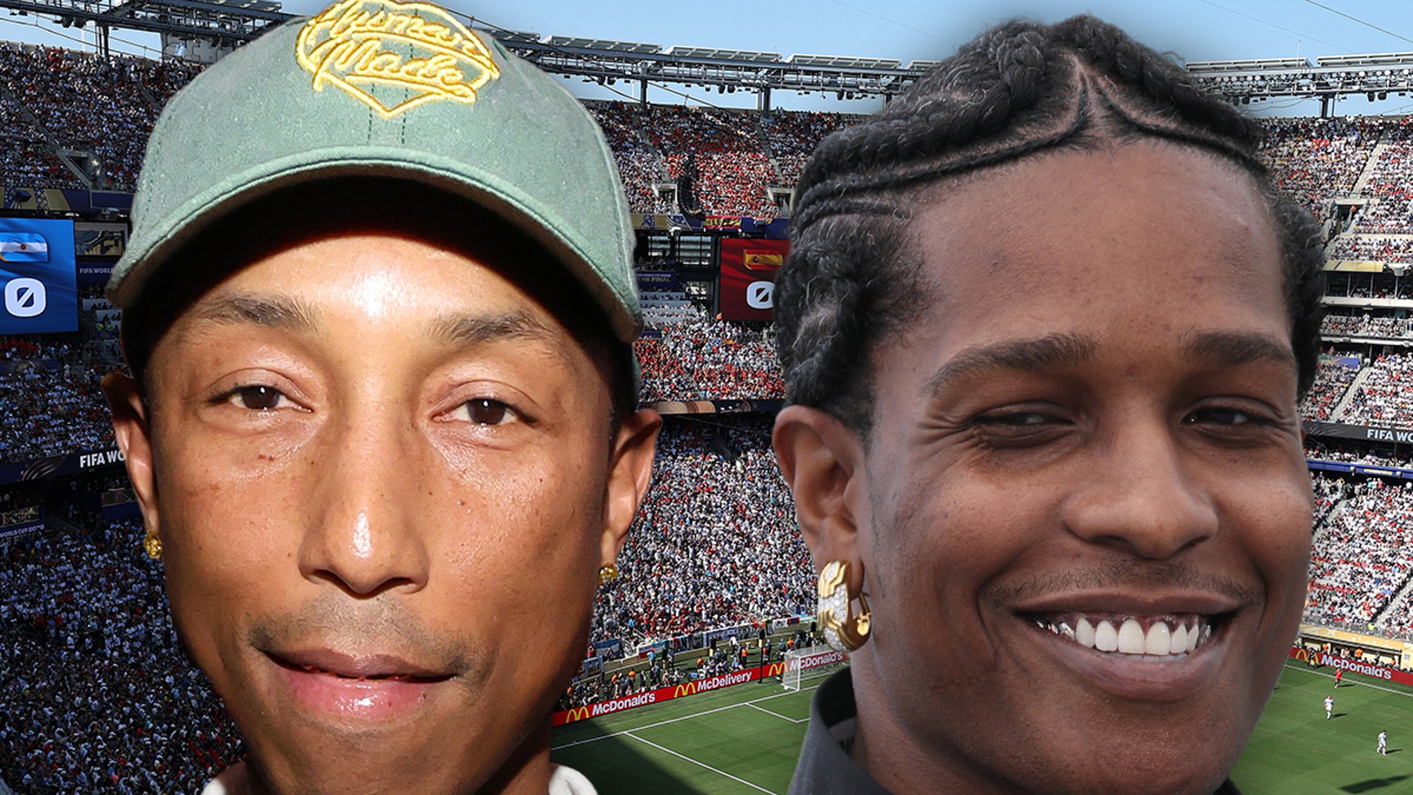 BBC caller mixes up Pharrell and A$AP Rocky at World Cup final