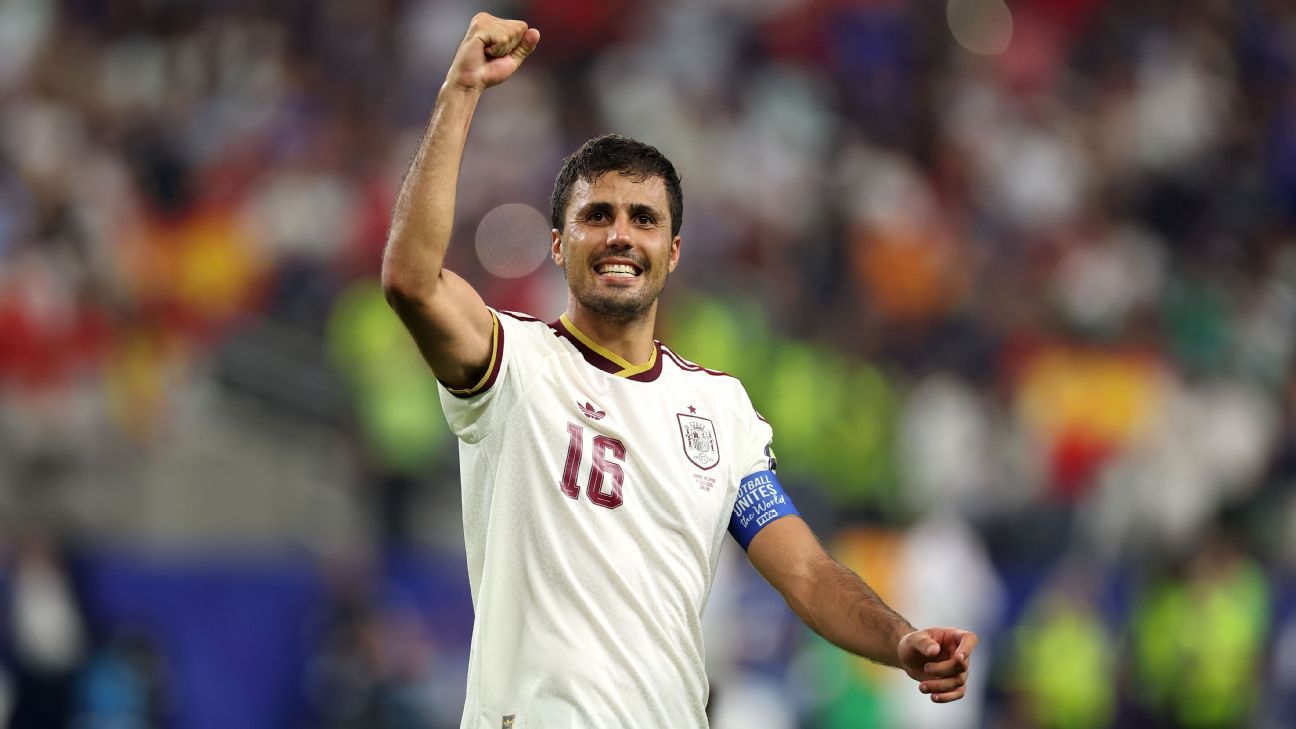 Rodri’s quiet command carries Spain to the brink of the World Cup