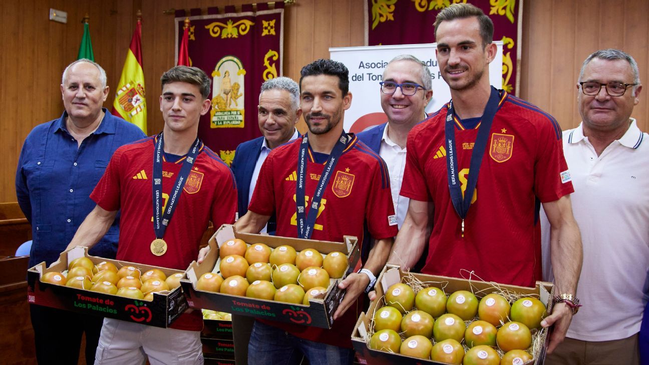 Gavi and Fabián Ruiz toasted with tomato haul after Spain’s World Cup win