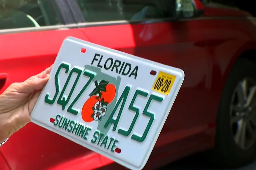 Florida woman's new plate spells trouble with 'SQZ A55'