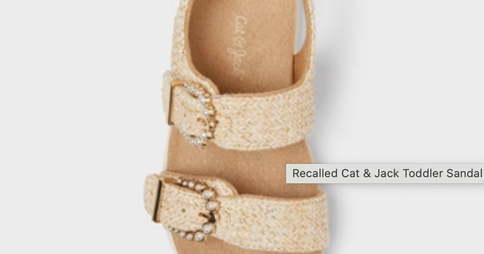 Target pulls 200,000 Cat & Jack sandals over choking hazard
