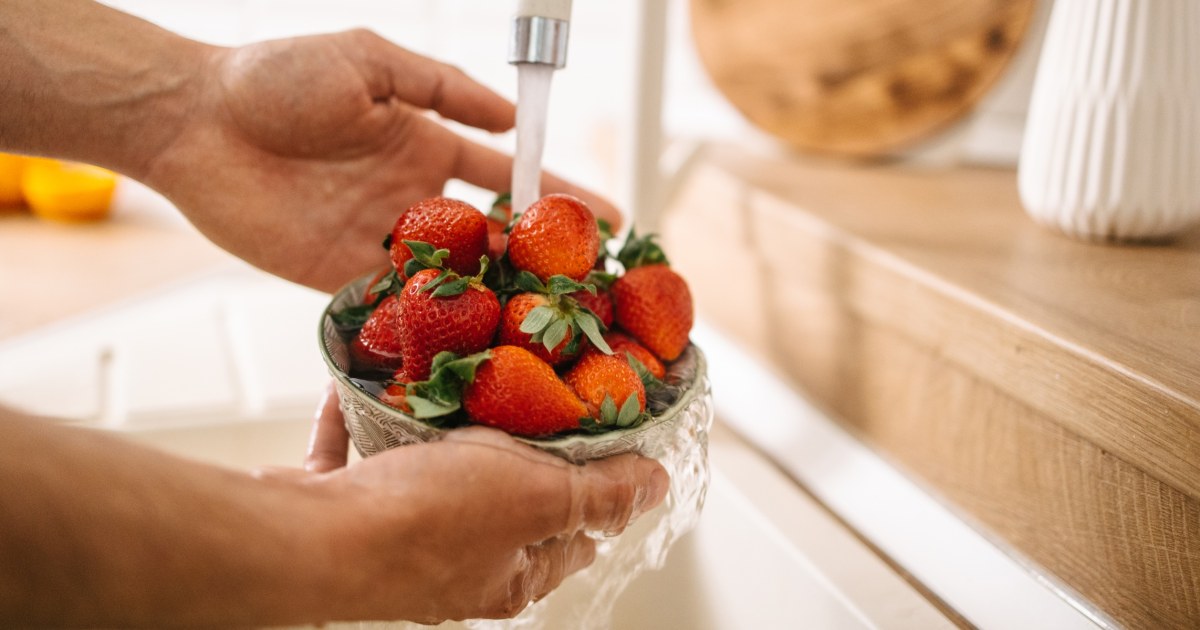 Experts say vinegar and water can help clean strawberries safely
