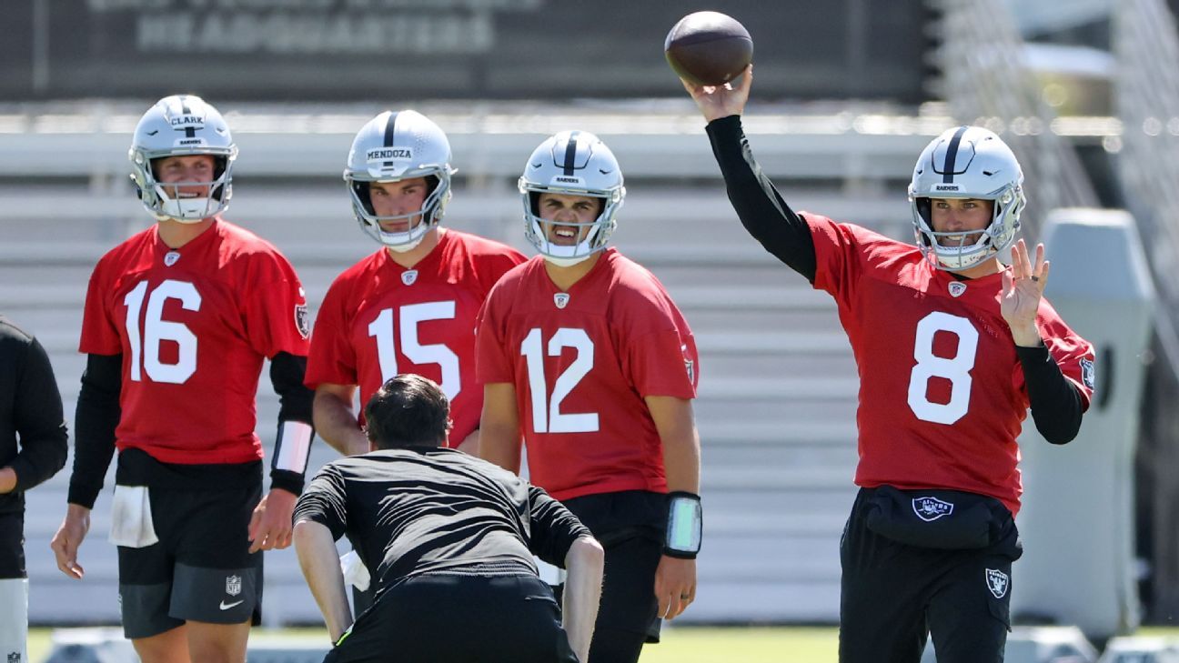 Kirk Cousins gets Raiders camp QB nod over Fernando Mendoza