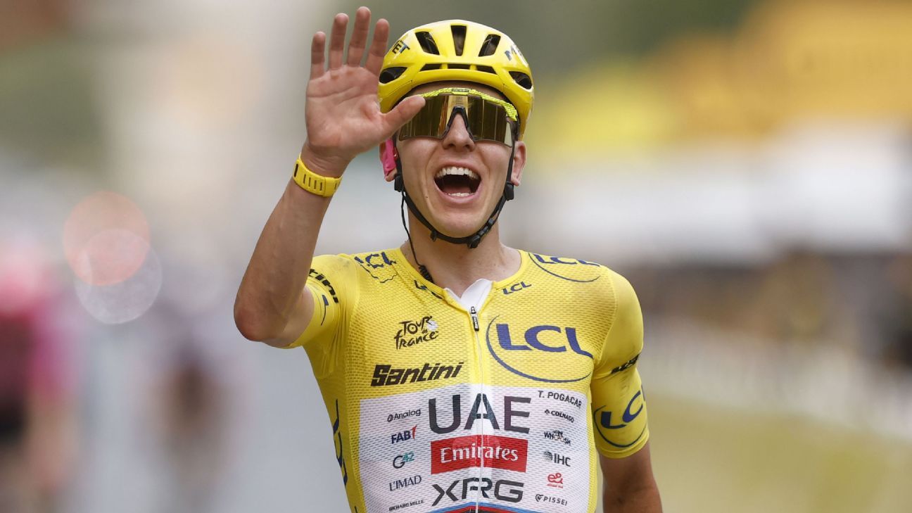 Tadej Pogacar’s fifth Tour de France ties all-time record