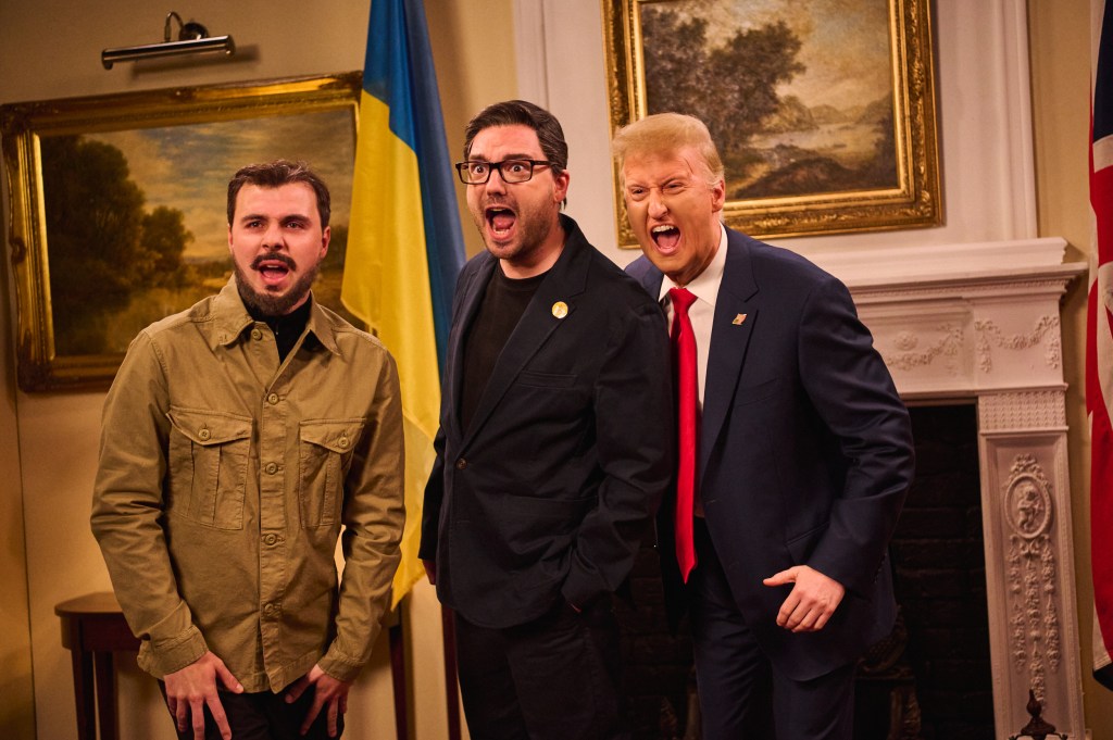 SNL UK brings James Austin Johnson’s Trump into Burnham job-swap sketch