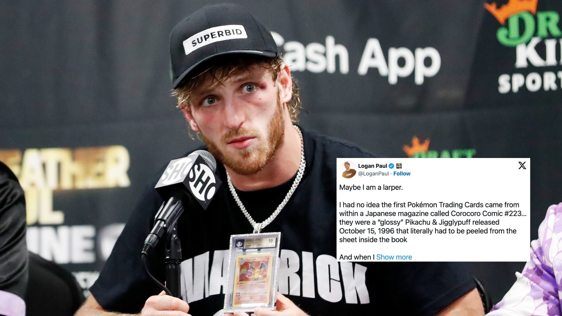 Logan Paul chases PSA 10 Pikachu card that has not been graded yet