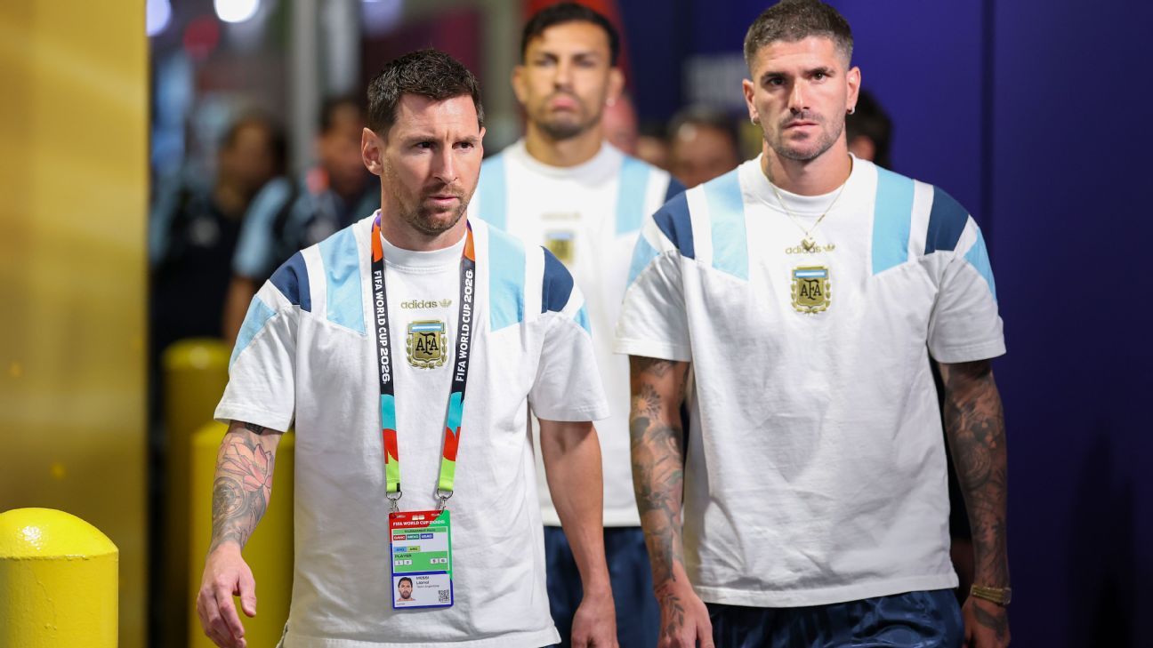 Messi and De Paul to miss Inter Miami’s next two games