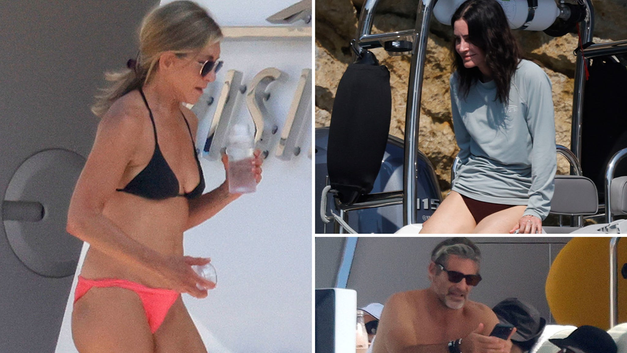 Jennifer Aniston's yacht trip includes Courteney Cox and Pedro Pascal