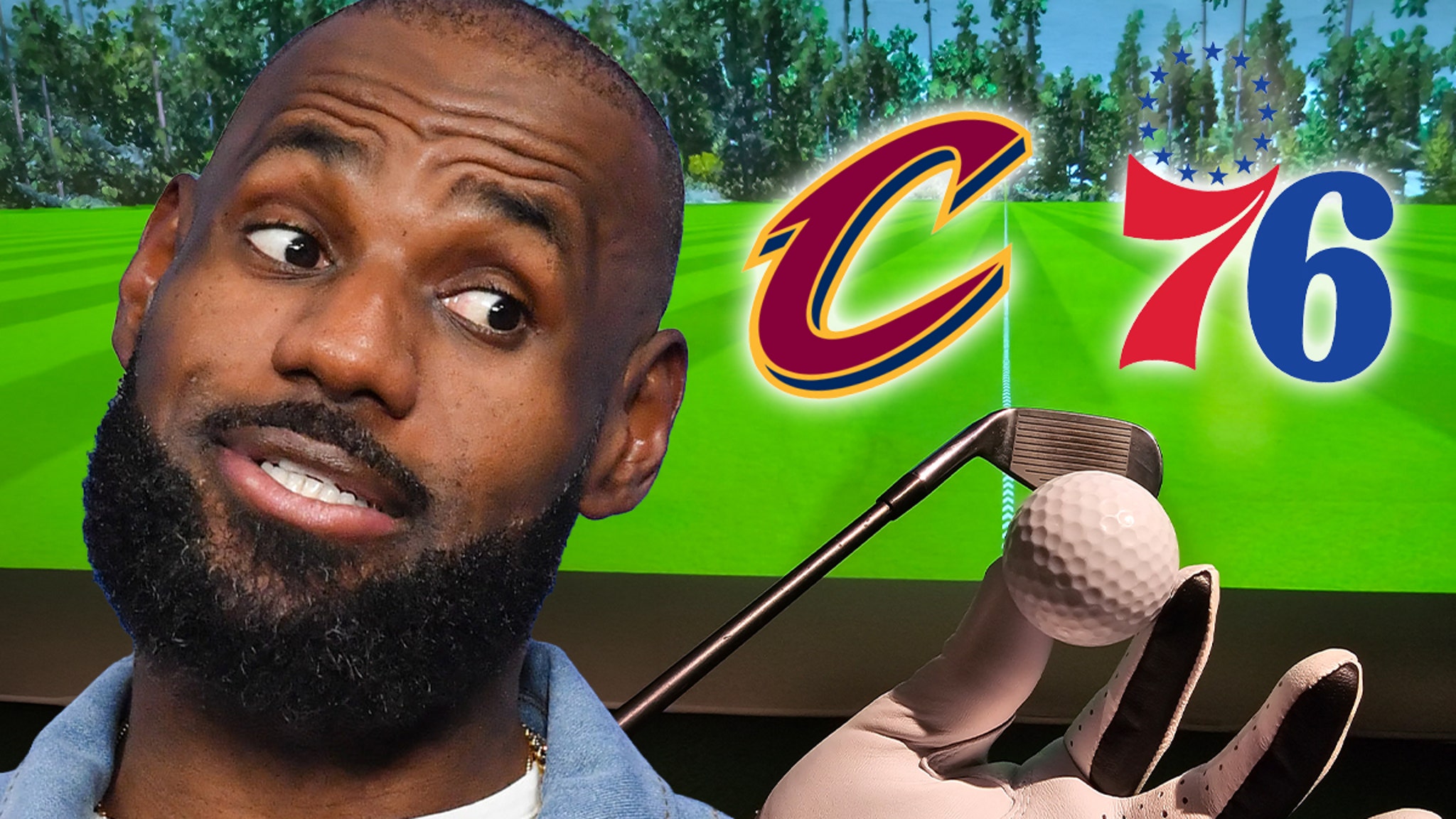 LeBron James gets simulator pitches from Cleveland and Philly golf spots