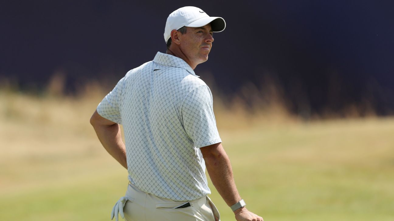 Rory McIlroy survives Open cut but faces weekend chase at Birkdale