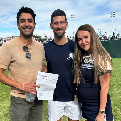 Novak Djokovic gender reveal gives fan couple a baby-girl moment